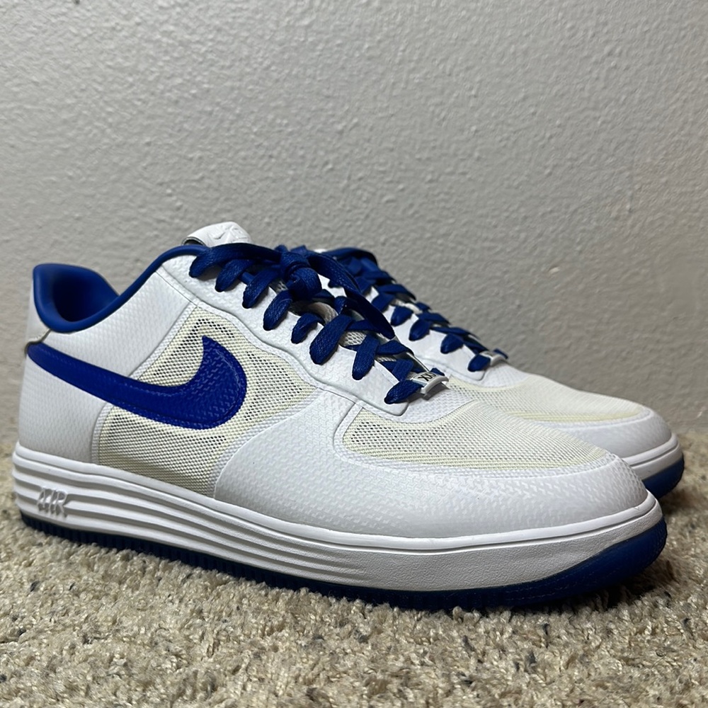Nike Force 1 Low Lunar Fuse NRG White/Game Royal sz 13 - Picture 3 of 12